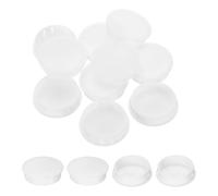 M METERXITY 10Pcs White Hole Plugs, 38mm / 1.5" Plastic Snap in Locking Screw Hole Cover Flush Mount Panel Plugs for Chair/Table/Furniture Cabinet
