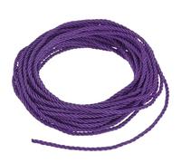 M METERXITY 11 Yards Twisted Rope Trim, 3mm/0.12 in Dark Purple Soft Polyester Twisted Silk Rope Cord 3-Ply Decorative Cord for Gift Bag/DIY Crafts/Home Decor/Curtain Tieback