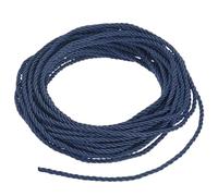M METERXITY 11 Yards Twisted Rope Trim, 3mm/0.12 in Navy Blue Soft Polyester Twisted Silk Rope Cord 3-Ply Decorative Cord for Gift Bag/DIY Crafts/Home Decor/Curtain Tieback