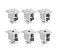 M METERXITY 12-Pack Adjustable Solar Middle Clamps 30-50mm PV Panel Bracket Corrosion-Free Aluminum Middle Clips Mid Clamp for Roof/Wall/Boat/PV System/RVs Solar Panel Mounting Brackets