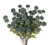 M METERXITY 12-Pack Artificial Chrysanthemum Ball Flowers,20 Inch 5-heads Faux Chrysanthemum Silk Bouquets Real Touch Faux Flowers for Home/Wedding/Christmas/Party[Dark Blue]