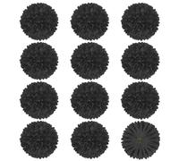 M METERXITY 12-Pack Artificial Flower Heads 2.8in/70mm Silk, Black | Fake Chrysanthemum Floral, for DIY Home Decorations, Wedding Bouquets, Table Centerpieces