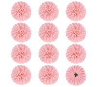 M METERXITY 12-Pack Artificial Flower Heads, 2.8Inch/70mm Fake Chrysanthemum Floral Silk Flowers for DIY Home Decorations/Wedding Bouquets/Table Centerpieces [Dark Pink]