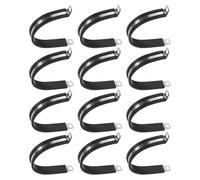M METERXITY 12-Pack Cable Clamps, 2-3/16 Inch/ 55 mm 304 Stainless Steel Rubber Cushioned Insulated Cable Clamp R Shape Metal Holder for Tube/Wire/Pipe/Loop Installation