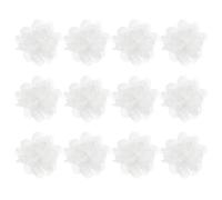 M METERXITY 12-Pack Chiffon Flowers, 1.97 x 1.97 Inch, Beige White, Classic/Elegant Style, Artificial Flower, Decorative Item