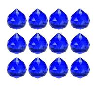 M METERXITY 12-Pack Crystal Ball Prisms, 33.5mm/1.32 Inch Chandelier Pendant Maker Hanging Crystals Chandelier Prisms for Home/Windows/Garden/DIY Decoration[Blue]