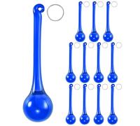 M METERXITY 12-Pack Crystal Raindrop Prisms, 78mm Replacement Chandelier Teardrop Icicle Drops Hanging Pendant for Lamp/Garden/DIY Decoration, Crystal Suncatcher [Blue]