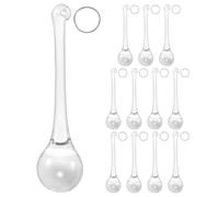M METERXITY 12-Pack Crystal Raindrop Prisms, 78mm Replacement Chandelier Teardrop Icicle Drops Hanging Pendant for Lamp/Garden/DIY Decoration, Crystal Suncatcher [Clear]