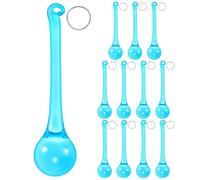M METERXITY 12-Pack Crystal Raindrop Prisms, 78mm Replacement Chandelier Teardrop Icicle Drops Hanging Pendant for Lamp/Garden/DIY Decoration, Crystal Suncatcher [Lake Blue]