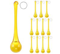 M METERXITY 12-Pack Crystal Raindrop Prisms, 78mm Replacement Chandelier Teardrop Icicle Drops Hanging Pendant for Lamp/Garden/DIY Decoration, Crystal Suncatcher [Golden Yellow]