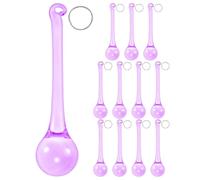 M METERXITY 12-Pack Crystal Raindrop Prisms, 78mm Replacement Chandelier Teardrop Icicle Drops Hanging Pendant for Lamp/Garden/DIY Decoration, Crystal Suncatcher [Purple]