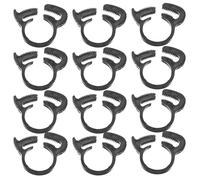 M METERXITY 12-Pack Double Gripping Nylon Hose Clamps, 1/2" 12.3-13.3mmmm Double Snap Grip Adjustable Ratcheting Clamps for Connecting/Fastening/Sealing Hose/Pipes/Tubing Clamp [Black]