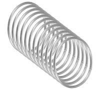 M METERXITY 12-Pack Dream Catcher Rings,1.8 Inch Metal Macrame Wreath Floral Round Rings Crafts Hoop for DIY Wedding Wreath/Wall Hanging Crafts/Christmas Decor[Silver]