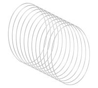 M METERXITY 12-Pack Dream Catcher Rings,11.8 Inch Metal Macrame Wreath Floral Round Rings Crafts Hoop for DIY Wedding Wreath/Wall Hanging Crafts/Christmas Decor[Silver]