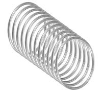M METERXITY 12-Pack Dream Catcher Rings,2 Inch Metal Macrame Wreath Floral Round Rings Crafts Hoop for DIY Wedding Wreath/Wall Hanging Crafts/Christmas Decor[Silver]
