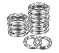 M METERXITY 12-Pack Dream Catcher Rings,3/4 Inch Stainless Steel Macrame Wreath Floral Round Rings Metal O Rings Hoop for DIY Wedding Wreath/Wall Hanging/Christmas/Camping Silver 0.16 Inch