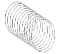 M METERXITY 12-Pack Dream Catcher Rings,4.7 Inch Metal Macrame Wreath Floral Round Rings Crafts Hoop for DIY Wedding Wreath/Wall Hanging Crafts/Christmas Decor[Silver]