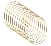 M METERXITY 12-Pack Dream Catcher Rings,4.7 Inch Metal Macrame Wreath Floral Round Rings Crafts Hoop for DIY Wedding Wreath/Wall Hanging Crafts/Christmas Decor[Gold]