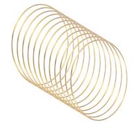 M METERXITY 12-Pack Dream Catcher Rings,7.9 Inch Metal Macrame Wreath Floral Round Rings Crafts Hoop for DIY Wedding Wreath/Wall Hanging Crafts/Christmas Decor[Gold]