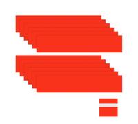 M METERXITY 12-Pack Engraving Blank Materials Double Color 10x2 Inch, 1.3mm Thick ABS Plastic Sheet Yard Signs Name Plate for Door/Office/Home/Conference/Hotel/DIY Carving[Red/White]