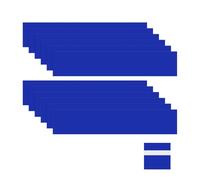 M METERXITY 12-Pack Engraving Blank Materials Double Color 10x2 Inch, 1.3mm Thick ABS Plastic Sheet Yard Signs Name Plate for Door/Office/Home/Conference/Hotel/DIY Carving[Blue/White]