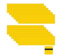 M METERXITY 12-Pack Engraving Blank Materials Double Color 8x2 Inch, 1.3mm Thick ABS Plastic Sheet Yard Signs Name Plate for Door/Office/Home/Conference/Hotel/DIY Carving[Yellow/Black]