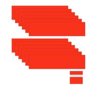 M METERXITY 12-Pack Engraving Blank Materials Double Color 8x2 Inch, 1.3mm Thick ABS Plastic Sheet Yard Signs Name Plate for Door/Office/Home/Conference/Hotel/DIY Carving[Red/White]