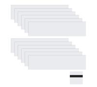 M METERXITY 12-Pack Engraving Blank Materials Double Color 8x2 Inch, 1.3mm Thick ABS Plastic Sheet Yard Signs Name Plate for Door/Office/Home/Conference/Hotel/DIY Carving[White/Black]