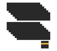 M METERXITY 12-Pack Engraving Blank Materials Double Color 8x2 Inch, 1.3mm Thick ABS Plastic Sheet Yard Signs Name Plate for Door/Office/Home/Conference/Hotel/DIY Carving[Black/Gold]