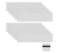 M METERXITY 12-Pack Engraving Blank Materials Double Color 8x2 Inch, 1.3mm Thick ABS Plastic Sheet Yard Signs Name Plate for Door/Office/Home/Conference/Hotel/DIY Carving[Silver/Black]