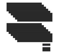 M METERXITY 12-Pack Engraving Blank Materials Double Color 8x2 Inch, 1.3mm Thick ABS Plastic Sheet Yard Signs Name Plate for Door/Office/Home/Conference/Hotel/DIY Carving[Black/White]