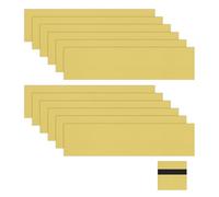 M METERXITY 12-Pack Engraving Blank Materials Double Color 8x2 Inch, 1.3mm Thick ABS Plastic Sheet Yard Signs Name Plate for Door/Office/Home/Conference/Hotel/DIY Carving[Gold/Black]