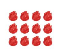 M METERXITY 12-Pack Flat Fan Spray Tip, 110 Degree Plastic Spray Nozzle Tips, 0.4mm Orifice for Agricultural/Garden Hose/Landscaping/Weeder/Cleaner/Cooling Sprayer Nozzles [Red]