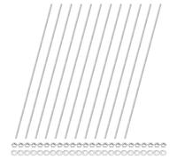M METERXITY 12-Pack Fully Threaded Rod, M4x300mm 201 Stainless Steel Right Hand Thread Bar Studs with Hex Nuts and Washers for Furniture Anchor Bolts/Clamps/U-Bolts/Beaded Garden Stake Rods