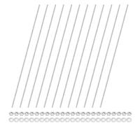 M METERXITY 12-Pack Fully Threaded Rod, M4x350mm 201 Stainless Steel Right Hand Thread Bar Studs with Hex Nuts and Washers for Furniture Anchor Bolts/Clamps/U-Bolts/Beaded Garden Stake Rods