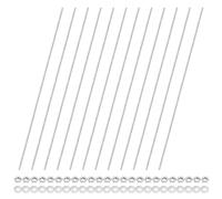 M METERXITY 12-Pack Fully Threaded Rod, M4x400mm 201 Stainless Steel Right Hand Thread Bar Studs with Hex Nuts and Washers for Furniture Anchor Bolts/Clamps/U-Bolts/Beaded Garden Stake Rods