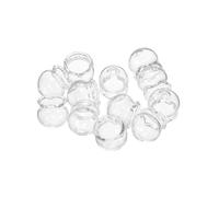 M METERXITY 12-Pack Glass Jellyfish Beads, 17x16mm Glass Wind Bell Bead Caps, Wind Chimes Bead Caps for DIY/Earring Dangle Pendant/Making Wind Chimes Craft [Transparent]