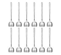 M METERXITY 12-Pack Hanging Bells, Small Decorative Bells Wind Chimes Vintage Bell Jingle Bells for Christmas/Home/Window/Door/Garden Decor, Hanging Bell Pendant [Silver, Black]