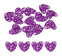 M METERXITY 12-Pack Heart Shaped Wicker Rattan Balls 60mm/2.4 Inch Decorative Rattan Balls Orbs Vase Fillers Bowl Fillers for Christmas/Weddings/DIY Crafts/Home Decor [Lilac]