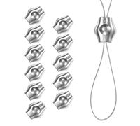 M METERXITY 12-Pack M3 Wire Rope Clips Simplex Single Bolt Stainless Steel Wire Rope Cable Clamps Fit for 1/8 Inch Diameter Wire Cable Wire Rope Clamp
