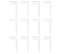 M METERXITY 12-Pack Outdoor Beach Towel Anchor Stakes Clips, 6 Inch Plastic Picnic Mat Anchor Stakes Clamps for Camping/Picnic/Gardening, Outdoor Blanket Holders [White]