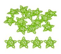 M METERXITY 12-Pack Pentagram Wicker Rattan Balls 65mm/2.6 Inch Decorative Rattan Balls Orbs Vase Fillers Bowl Fillers for Christmas/Weddings/DIY Crafts/Home Decor [Light Green]