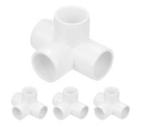 M METERXITY 12-Pack PVC Fittings, 1/2 Inch PVC Pipe Connectors 4-Way for Building Furniture/Greenhouse/Shed Pipe Fittings/Tent Connection, Furniture Build Grade PVC Elbow [White]