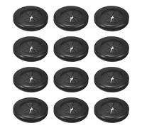 M METERXITY 12-Pack Rubber Grommets for Wiring 30mm Desk Grommet Double-Sided Flexible Cable Cord Grommet Desk Hole Cover for Cables/Wires Through Protection [Black, Petal-Shaped]