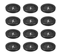 M METERXITY 12-Pack Rubber Grommets for Wiring 50mm Desk Grommet Double-Sided Flexible Cable Cord Grommet Desk Hole Cover for Cables/Wires Through Protection [Black, Petal-Shaped]