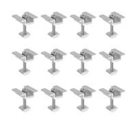 M METERXITY 12-Pack Solar Panel Mount Mid Clamps 40mm PV Panel Bracket Corrosion-Free Aluminum Anodized Solar Mid Clamp for Roof/Wall/Boat/PV System/RVs Solar Panel Mounting Brackets [White]