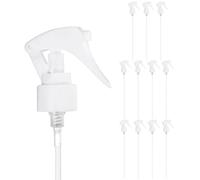 M METERXITY 12-Pack Spray Bottle Nozzle Replacement, Plastic Mini Trigger Spray Nozzle Heads with Tube for 24-410 Neck Size/Garden/Home, Fine Mist Stream Sprayer [White, Head Only]