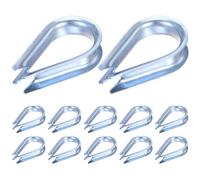 M METERXITY 12-Pack Wire Rope Thimbles, M12 Carbon Steel 12mm Rope Thimble Rigging for Diameter Cable Rigging/Sailing/Clothesline, Wire Cable Protection