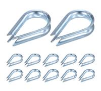 M METERXITY 12-Pack Wire Rope Thimbles, M14 Carbon Steel 14mm Rope Thimble Rigging for Diameter Cable Rigging/Sailing/Clothesline, Wire Cable Protection