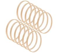 M METERXITY 12 Pack Wooden Bamboo Floral Hoop-5 Inch Craft Wooden Wreath Rings, Apply to DIY Wedding Wreath Decor/Macrame Dreamcatcher/Wall Hanging Crafts (Wooden)